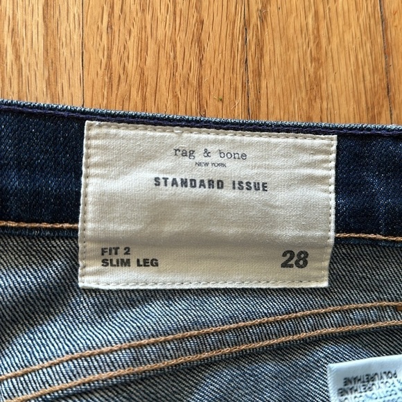 Rag & Bone sz 28 Standard Issue Fit 2 Slim Leg button fly super flattering VGUC - Picture 2 of 7
